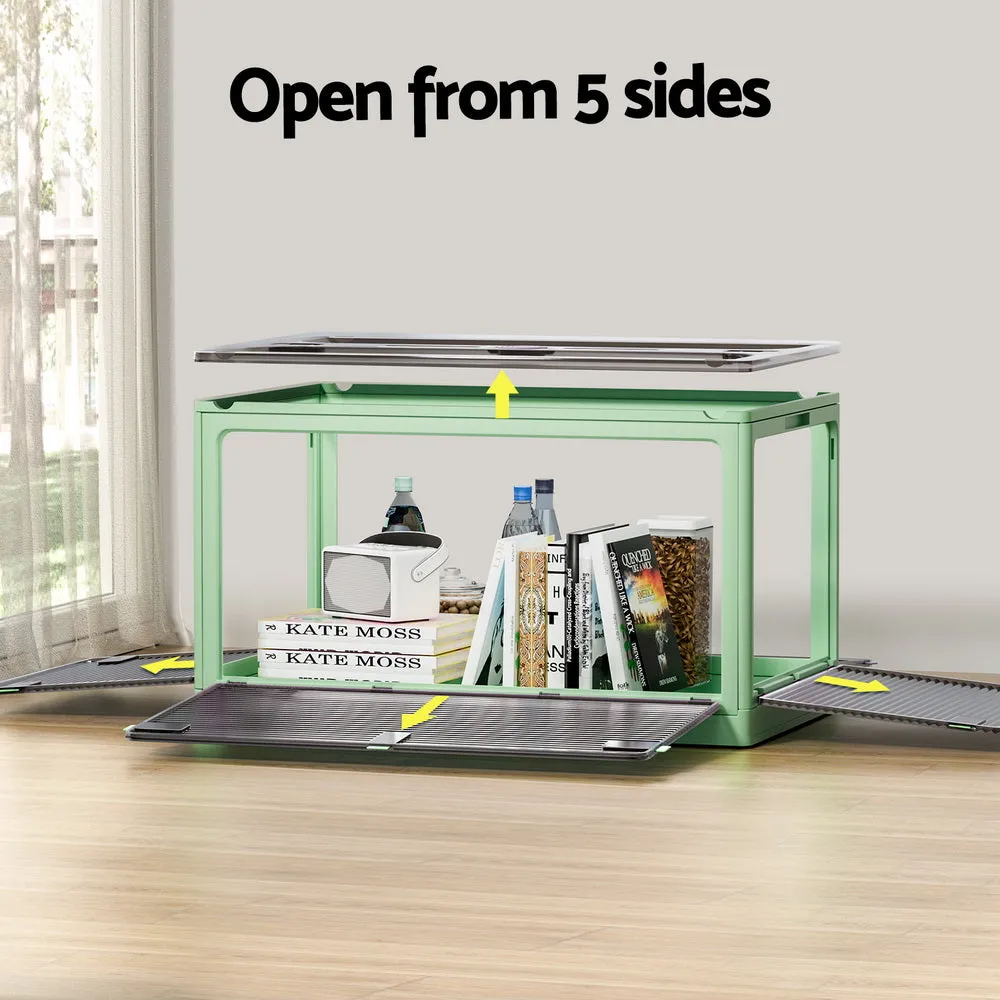 140L Foldable Stackable Storage Container, 5 Sides Open - Artiss