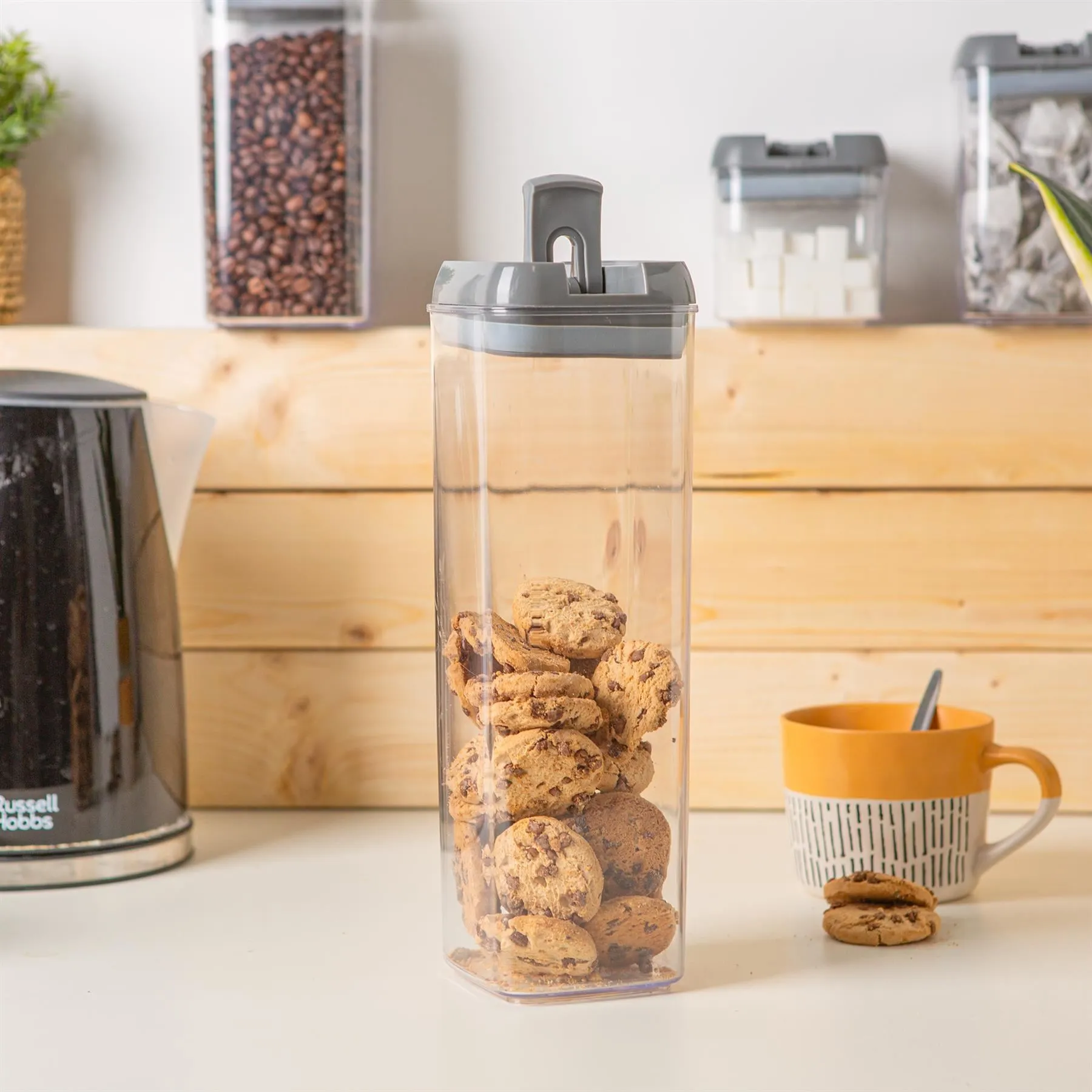 1.9L Flip Lock Air Tight Plastic Food Storage Container - By Argon Tableware