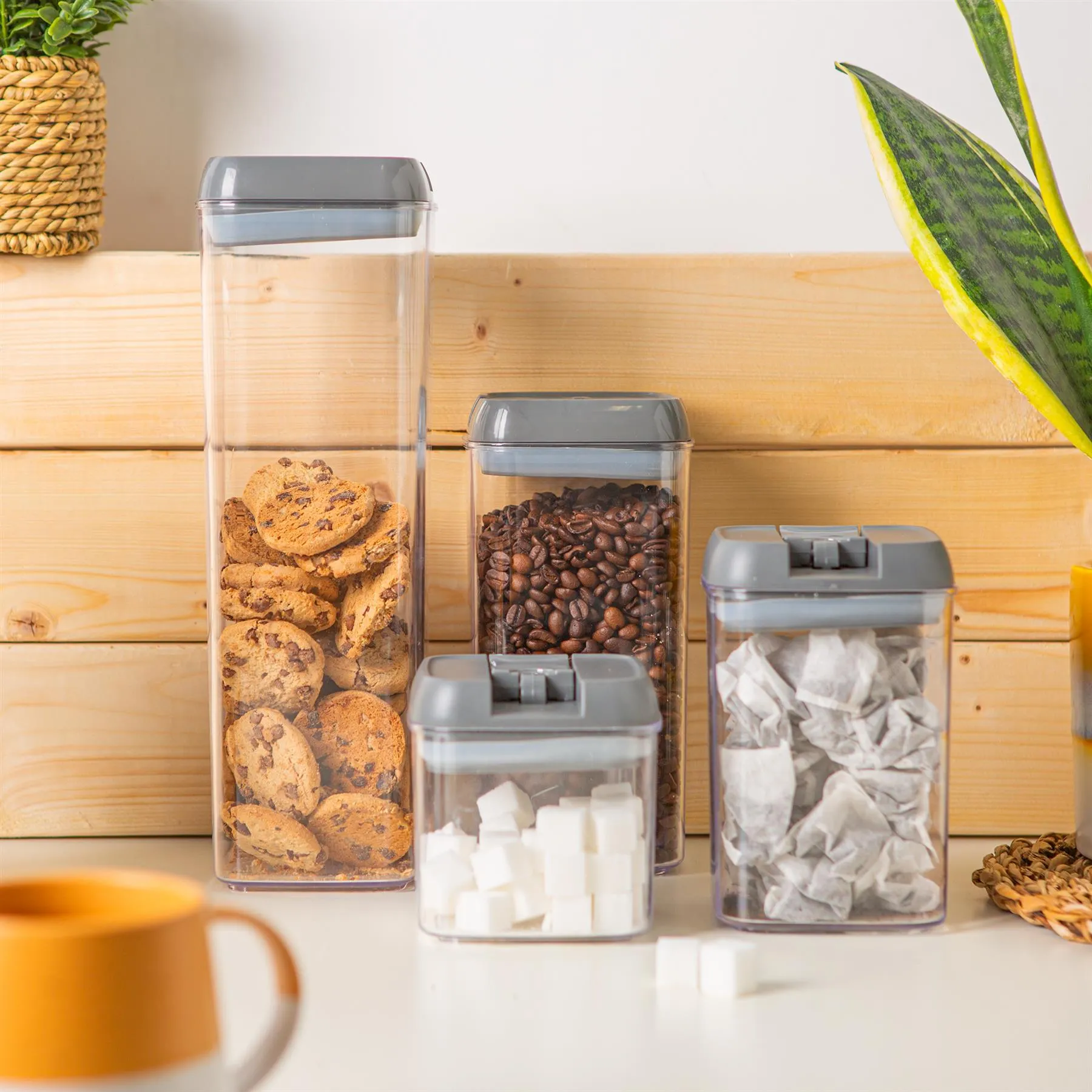 1.9L Flip Lock Air Tight Plastic Food Storage Container - By Argon Tableware