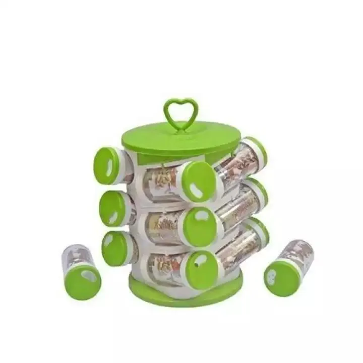 2036 Spice jar Set - Food Grade Plastic 12pcs Spice jar