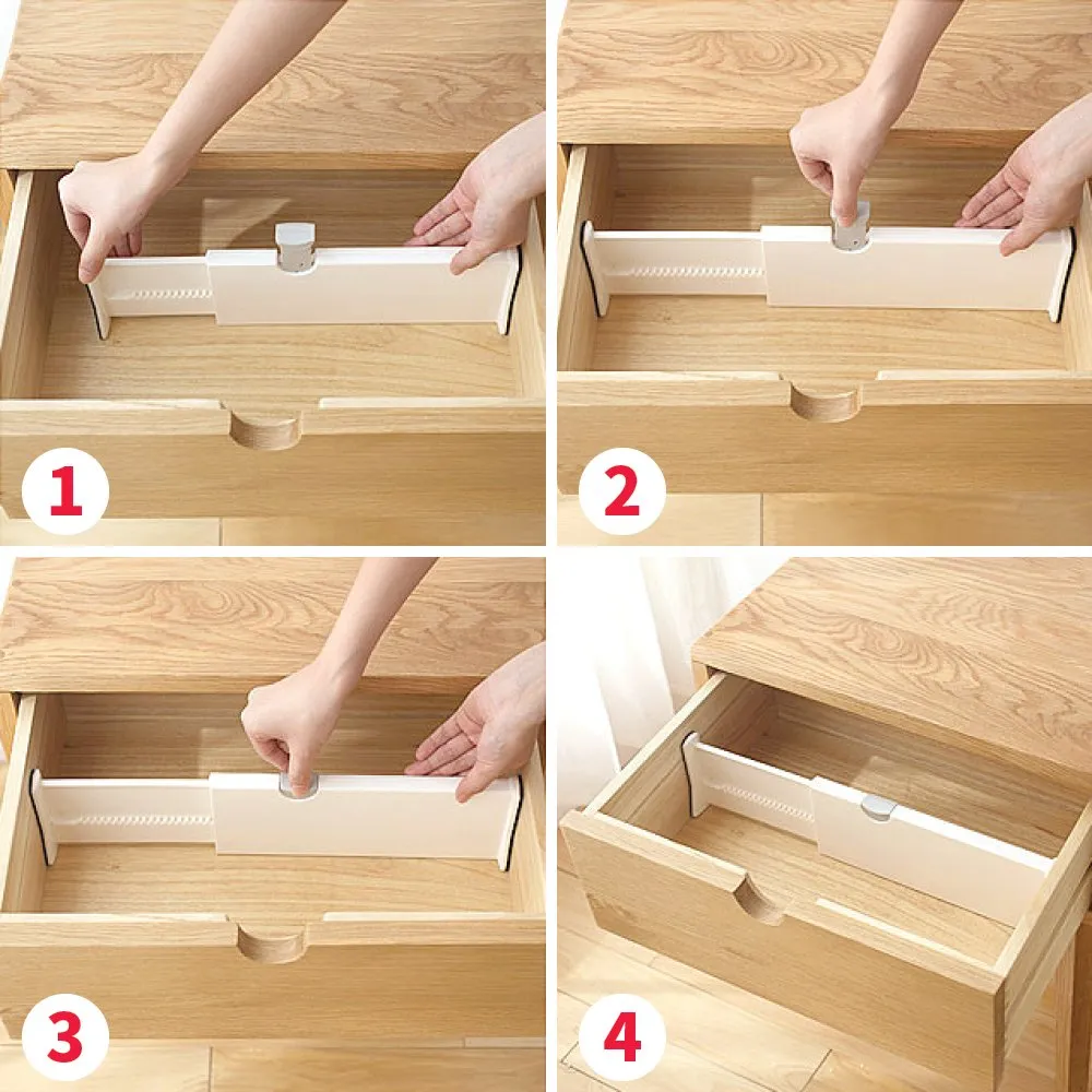2Pcs Adjustable Expandable Drawer Dividers