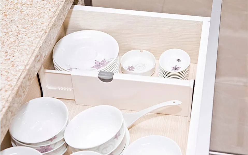 2Pcs Adjustable Expandable Drawer Dividers