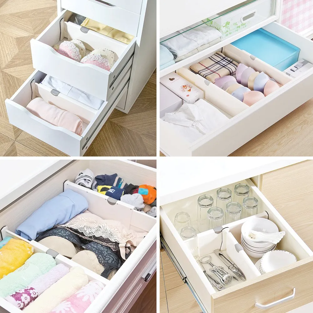 2Pcs Adjustable Expandable Drawer Dividers