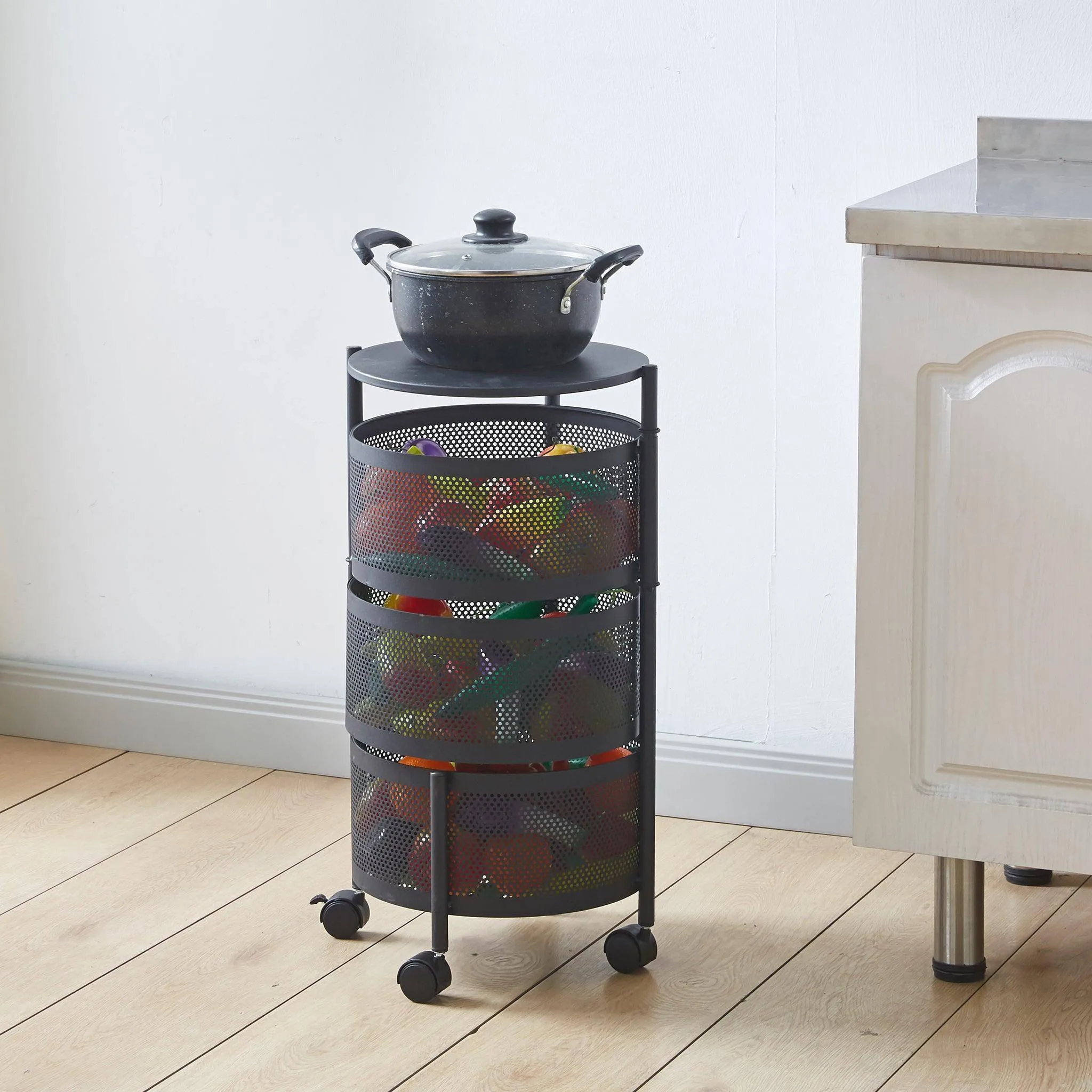 3 Tier Round Storage Cart - SF-103