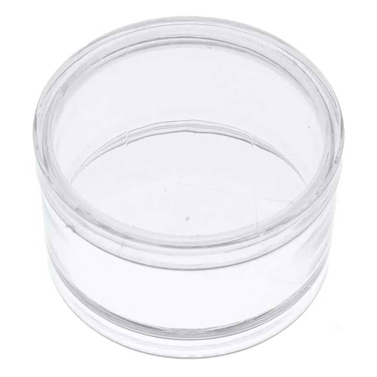 50.8mm - 2 inch Stackable Plastic Containers -  6 Screw On Lids - 6pc