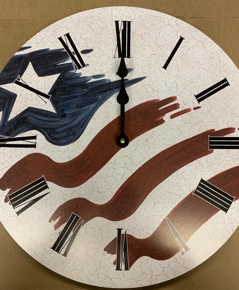 American Flag Clock- USA Clock