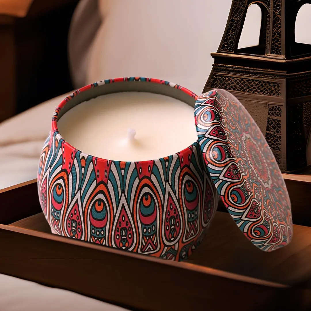 Andme Votive Candles | Aesthetic Soy Wax Candles for Home Decor | Scented Gifts - Home Fragrance Jar with Aroma Candle - Tin Jar - Fragrance- - Bedroom Decor | Fumato Pink