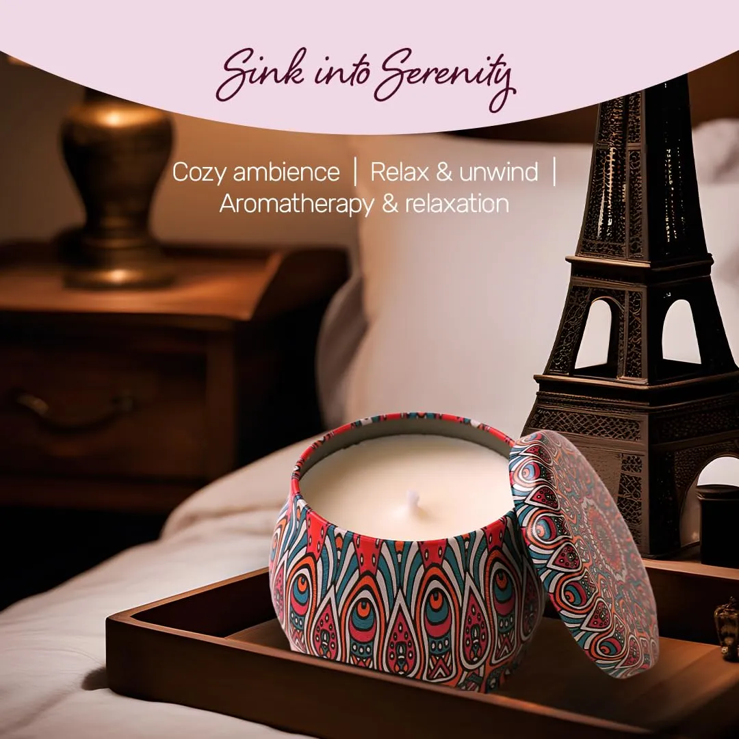 Andme Votive Candles | Aesthetic Soy Wax Candles for Home Decor | Scented Gifts - Home Fragrance Jar with Aroma Candle - Tin Jar - Fragrance- - Bedroom Decor | Fumato Pink