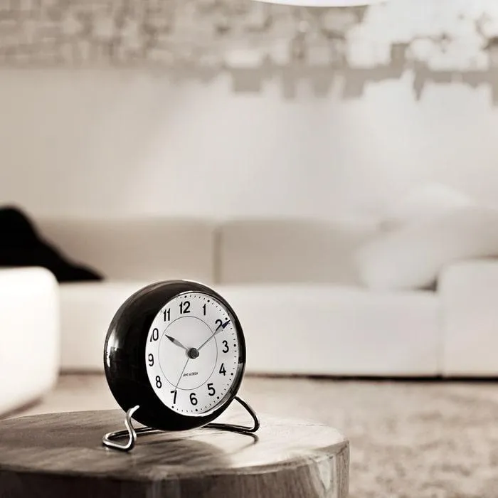 Arne Jacobsen Station Table Clock, Ø: 4.3"