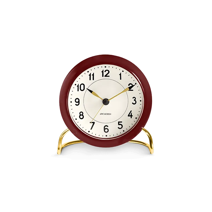 Arne Jacobsen Station Table Clock, Ø: 4.3"
