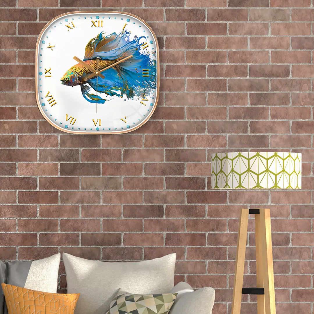 Arty fish wall clock