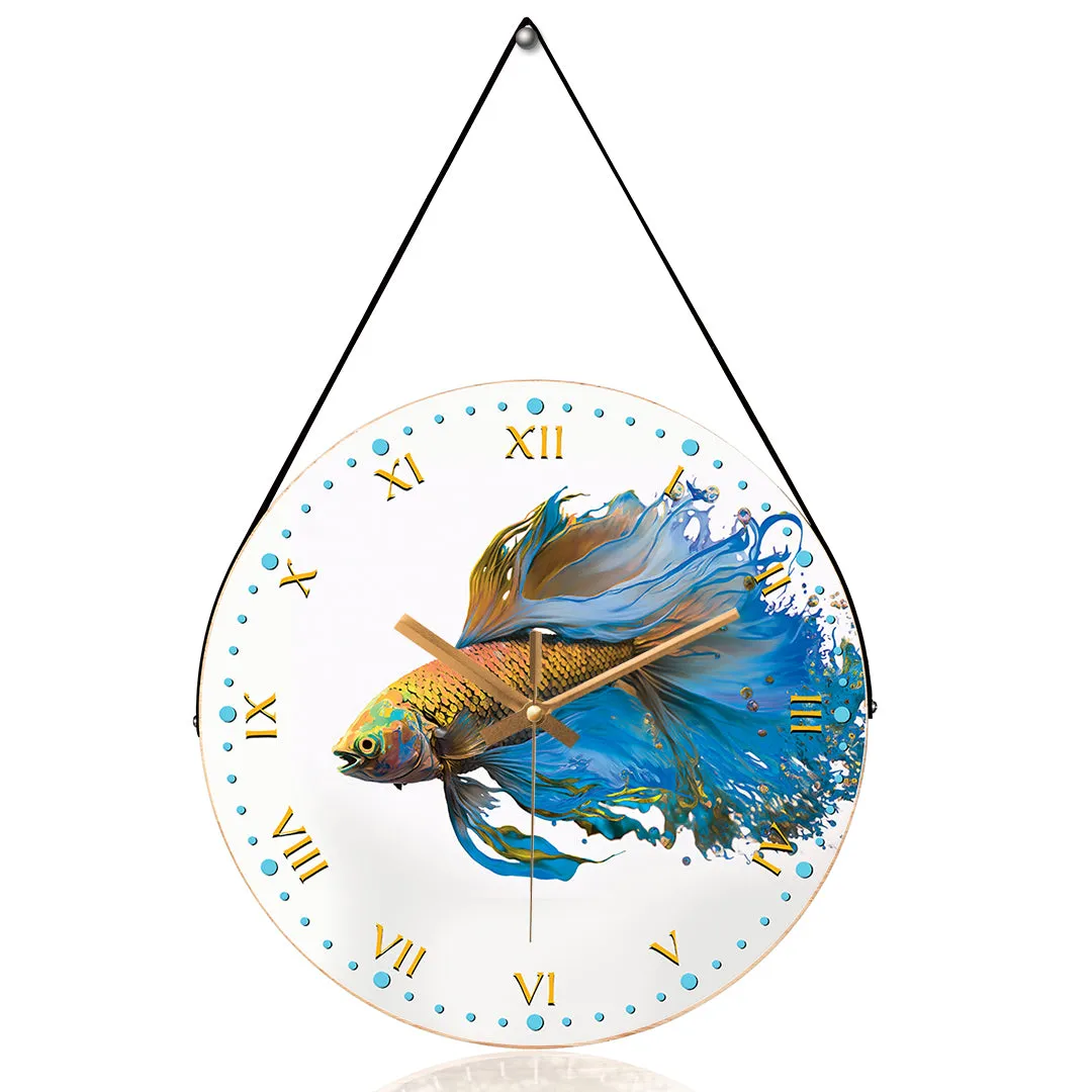 Arty fish wall clock