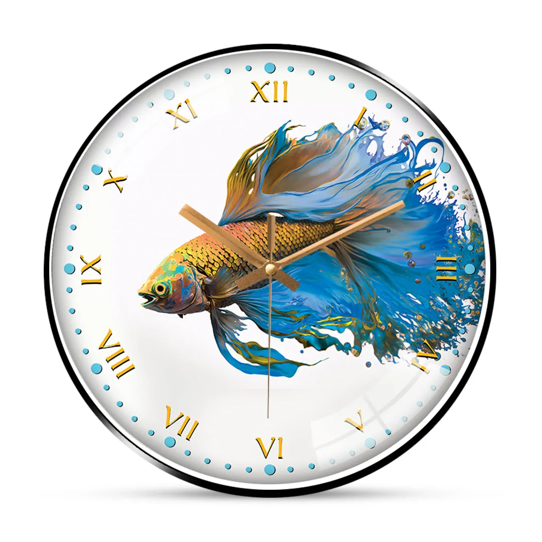 Arty fish wall clock