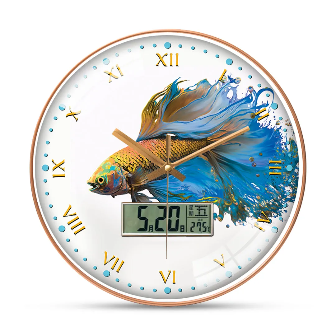 Arty fish wall clock