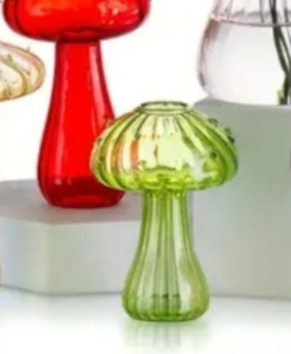 Assorted Glass Mushroom Hydroponics Vases