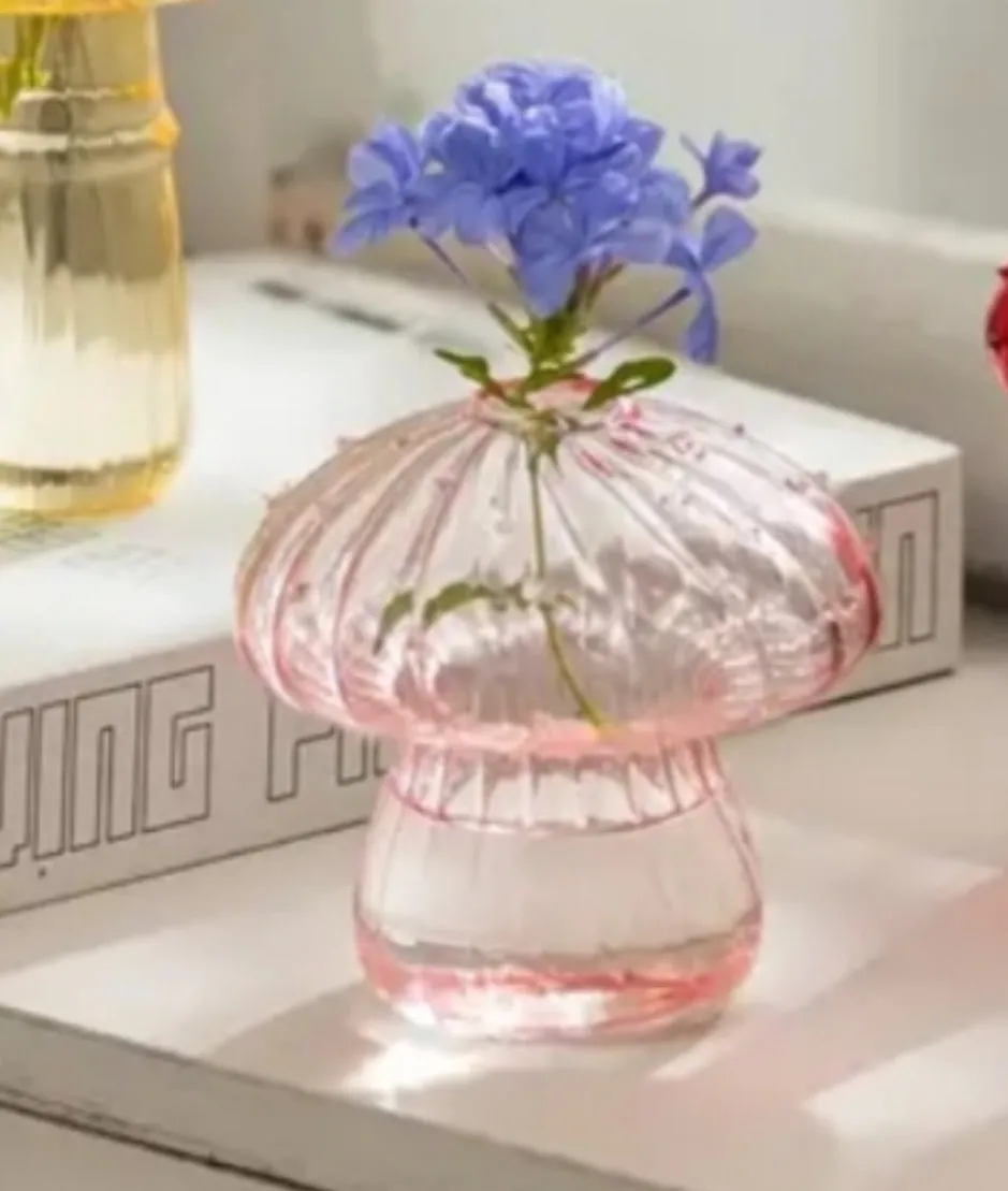 Assorted Glass Mushroom Hydroponics Vases