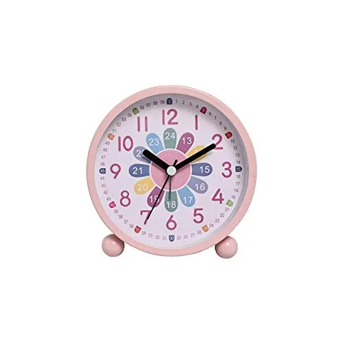 ATORSE® Table Clock with Night Light Non Ticking Silent for Nightstand Study Home Style G