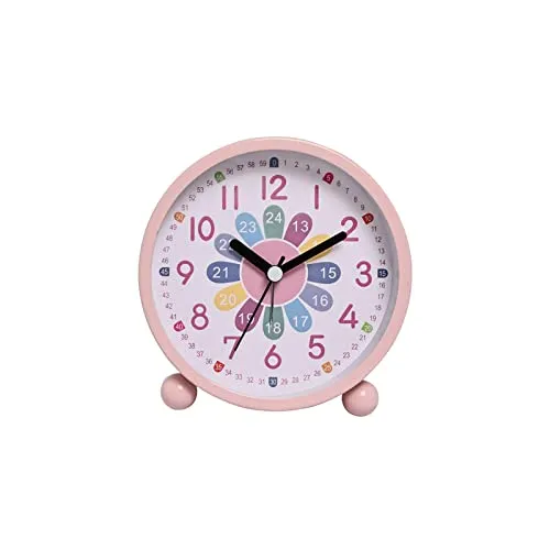 ATORSE® Table Clock with Night Light Non Ticking Silent for Nightstand Study Home Style G