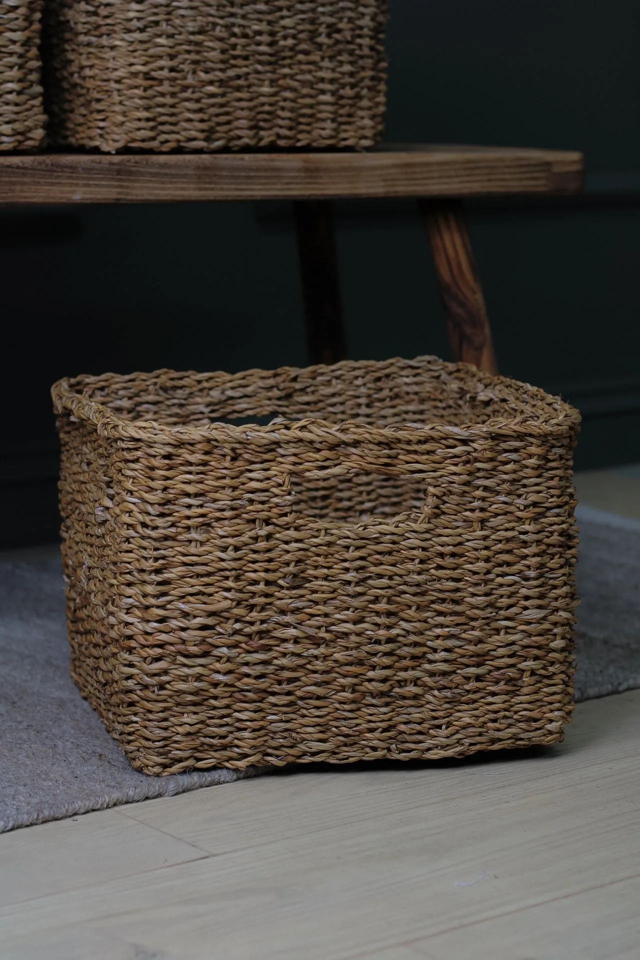 Belford Square Braided Seagrass Storage Baskets | Set of 3