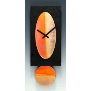 Black 16 Pendulum Wall Clock by Leonie Lacouette