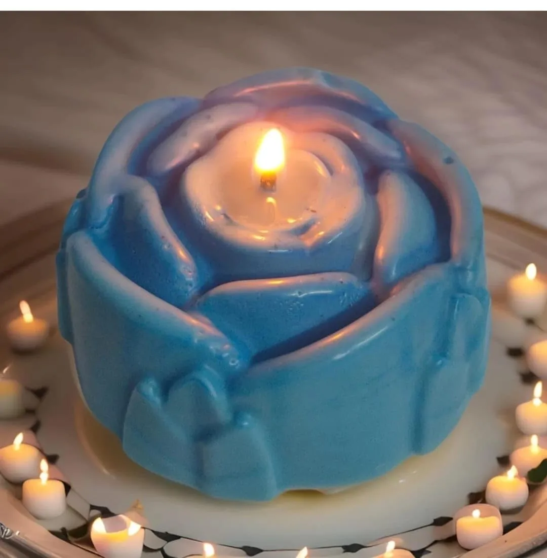 Blue and Yellow Color Fragrance Candle/Scented Candle/Candles/Candle Light/Floating Candle/Home Decor Candle/Combo Pack of 8