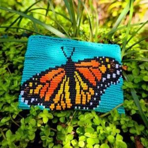 Butterfly Beaded Coin Bag