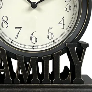 Stylish CALANDIS Round Table Clock - Decorative Silent Quartz Movement for Shelf & Kitchen Decor