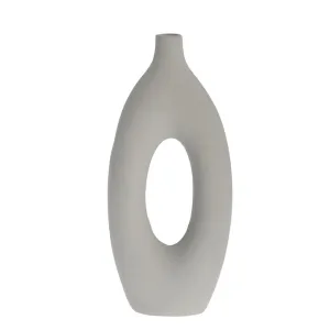 Catia vase H33 cm. silver grey