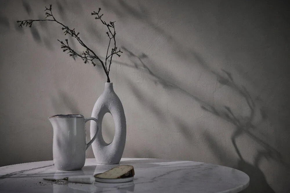 Catia vase H33 cm. silver grey
