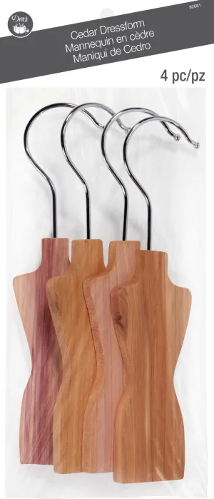 Cedar Dressform Hangers, 4 pc