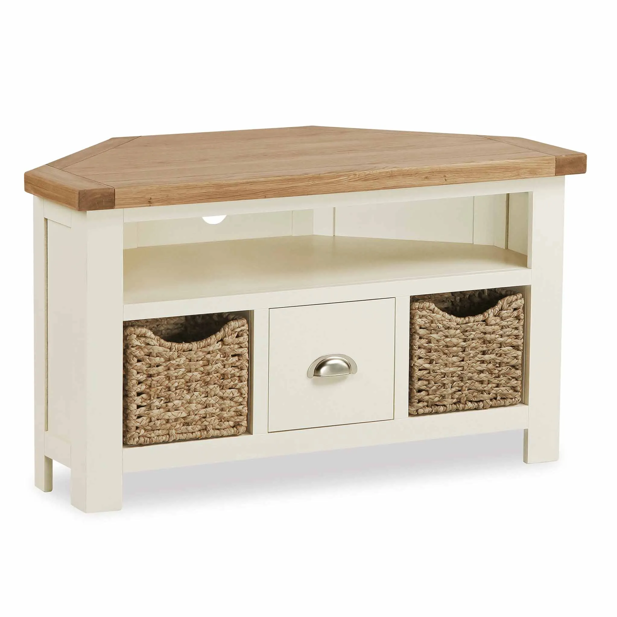 Daymer Cream Corner TV Stand
