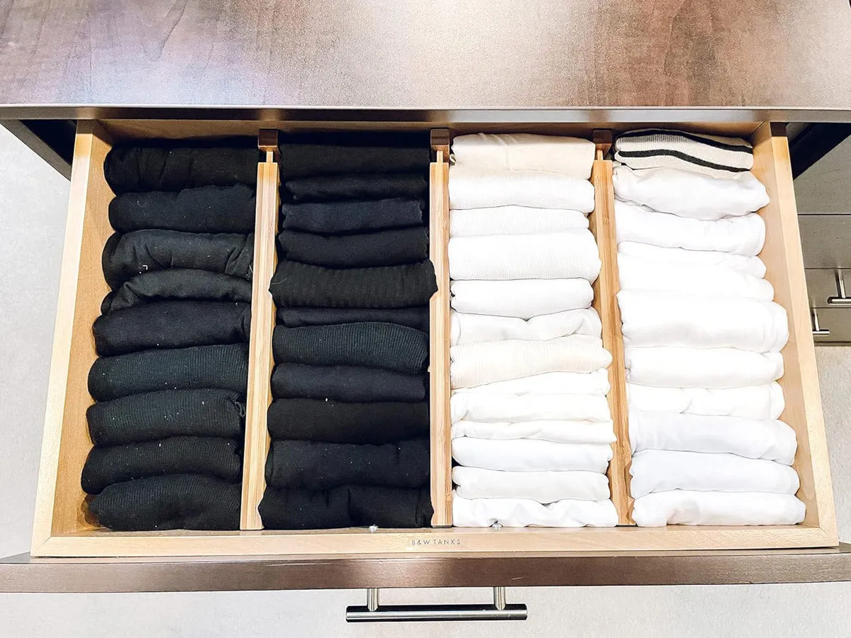 Expanding Bamboo Drawer Dividers - Deep