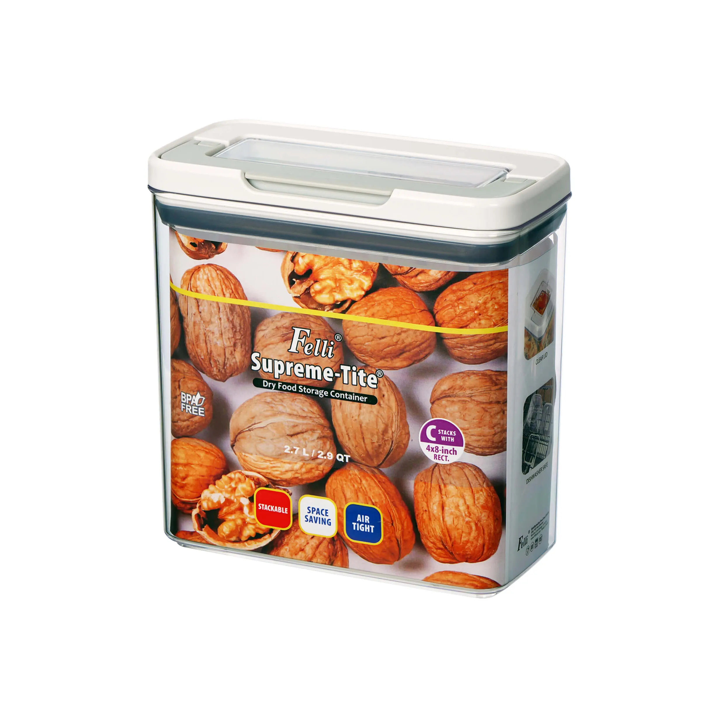 Felli Supreme Tite Rectangular 2.7L Pantry Container