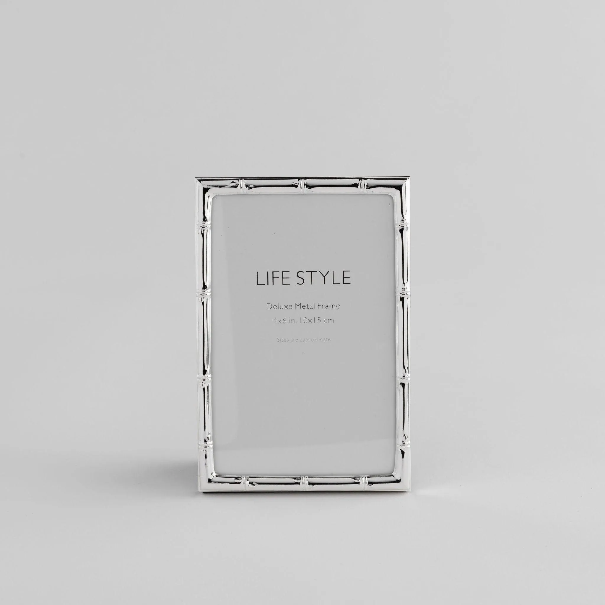 FRAME - Silver Bamboo Style Aero- 6x4"