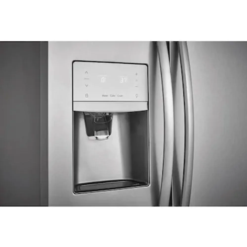 Frigidaire - Gallery 22 cu ft Counter depth Side by Side Refrigerator with Ice Maker-Stainless Steel