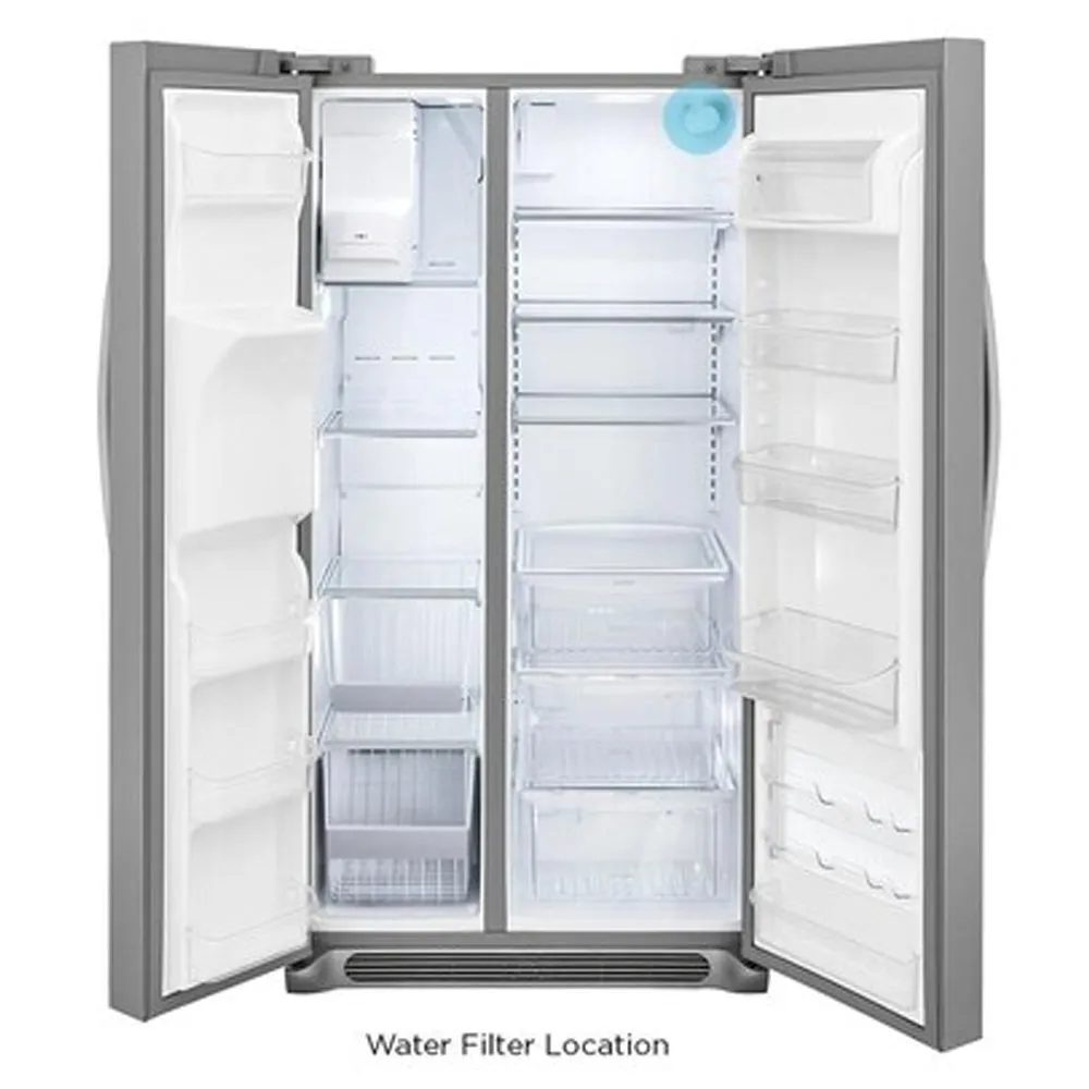 Frigidaire - Gallery 22 cu ft Counter depth Side by Side Refrigerator with Ice Maker-Stainless Steel