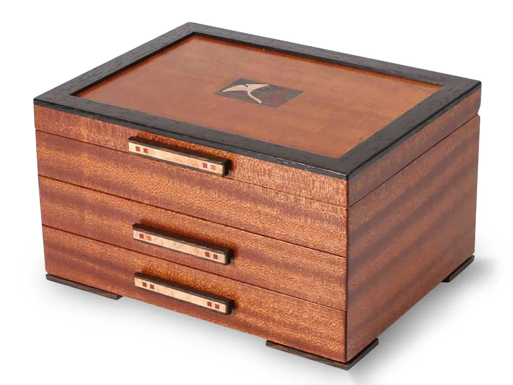 Gingko Leaves Jewelry Box –2 Drawer
