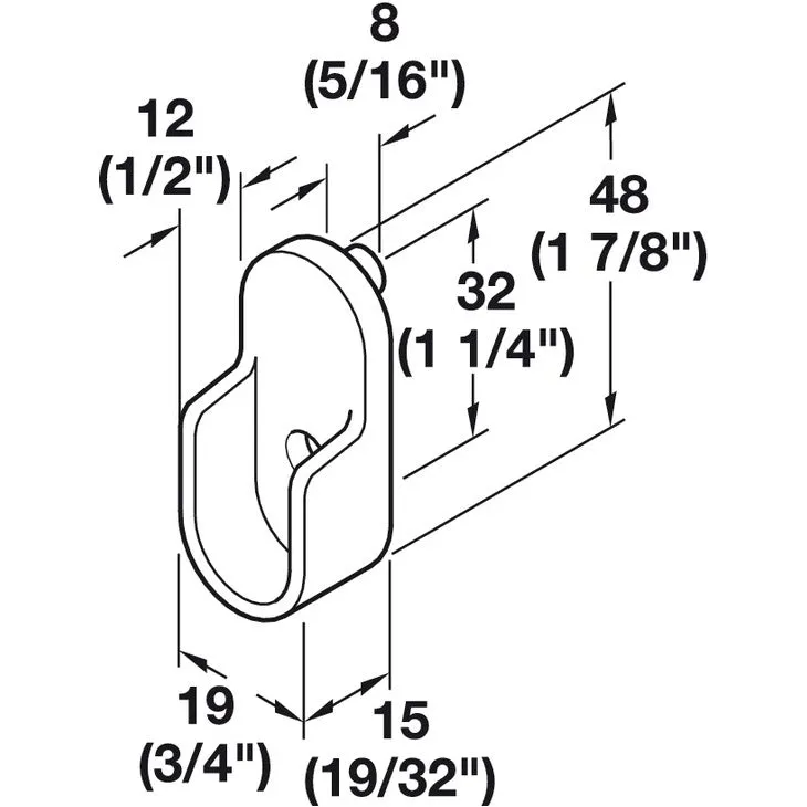 Hafele Oval Wardrobe Tube Support TAG Synergy
