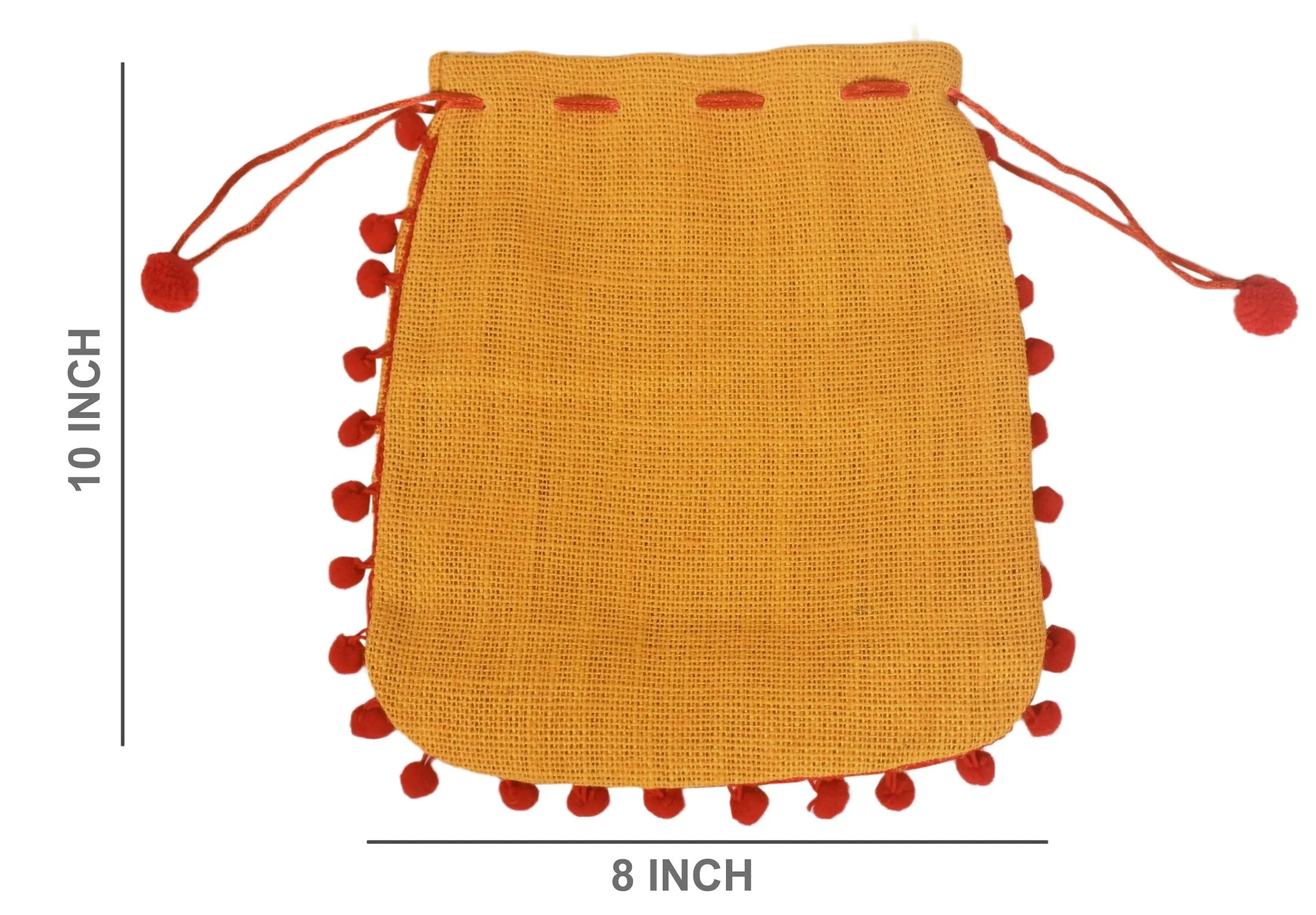 Jute Pompom Pouch