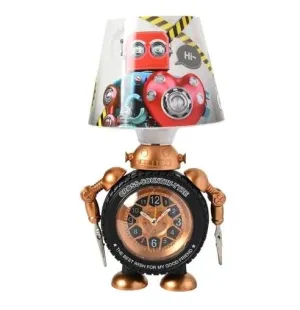 LITTLE BUDDY Analogue Desk Tyre Clock Table with Lamp for Home Best Diwali Gifts Items Diwali Home Decor Items (Multicolor)