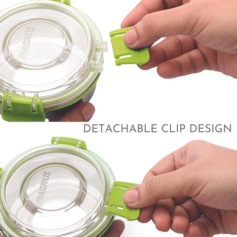 Magnus Klip Lock Airtight & Leakproof Containers (750ml, 1300ml, 1750ml) - Set of 03