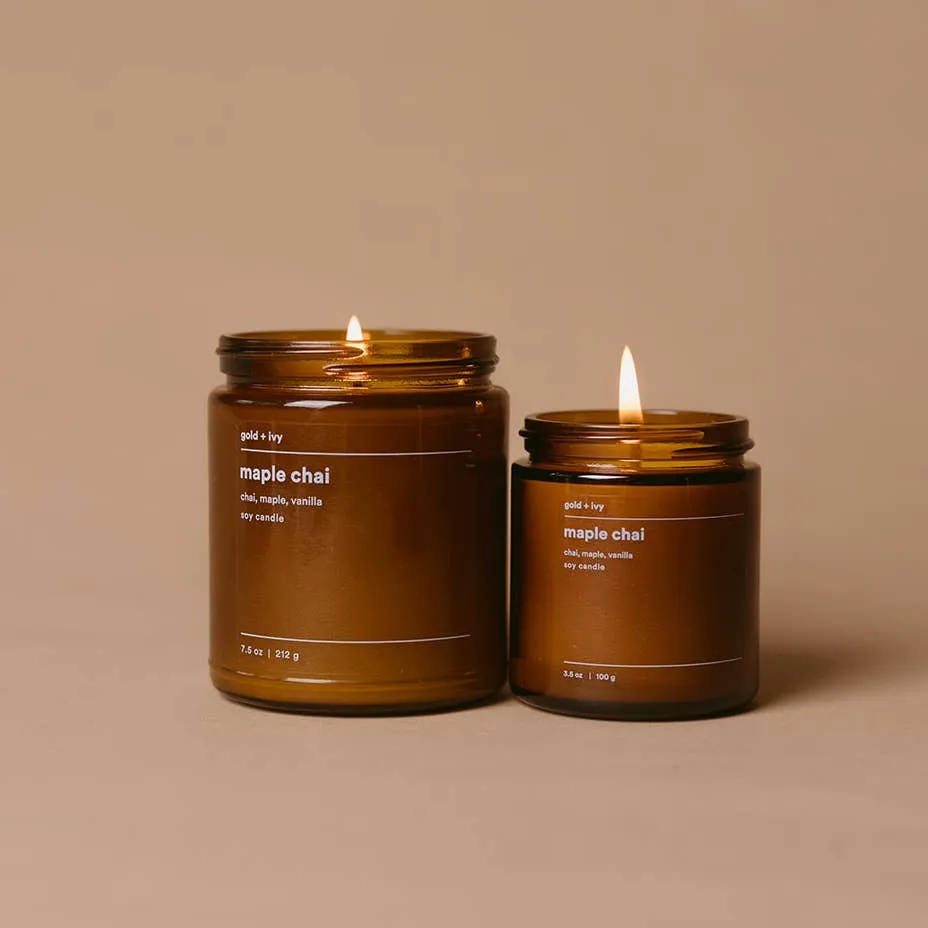 Maple chai soy candle 7.5 oz.