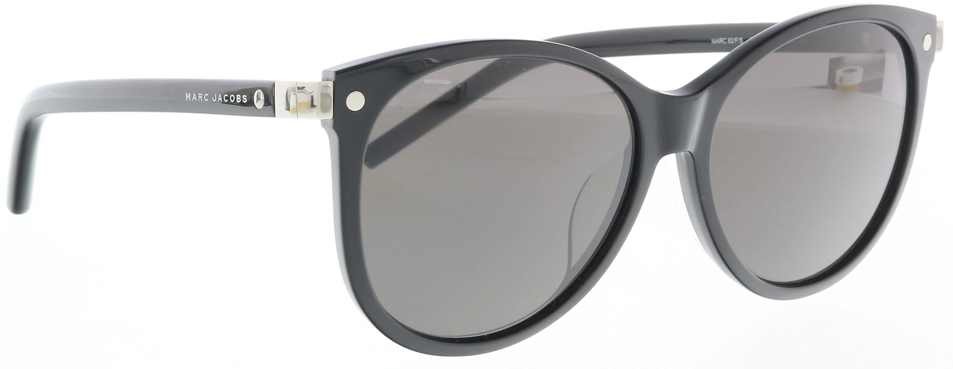 Marc Jacobs MARC82FS 807 NR Black Round Sunglasses