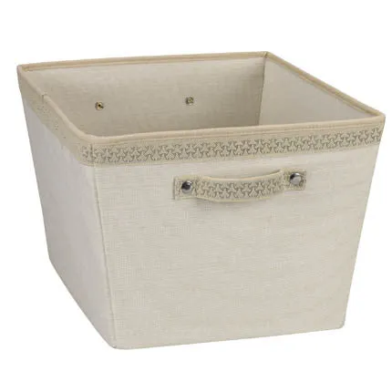 Medium Tapered Storage Bin with Decorative Trim