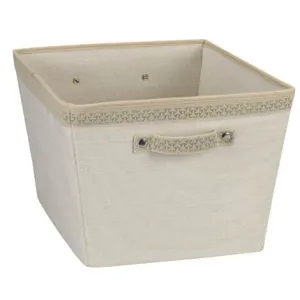 Medium Tapered Storage Bin with Decorative Trim