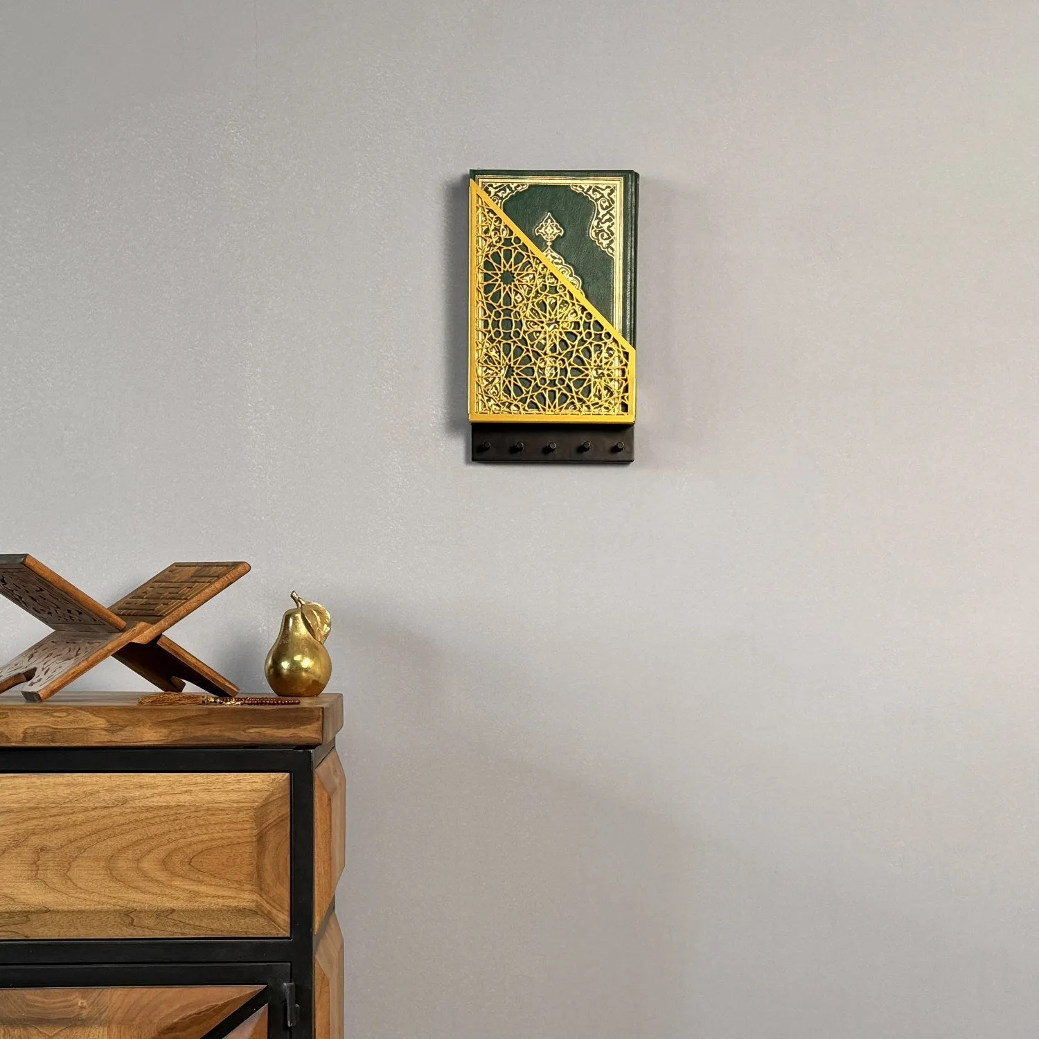 Metal Floating Quran Box and Rosary Hanger - Quran Holder & Storage