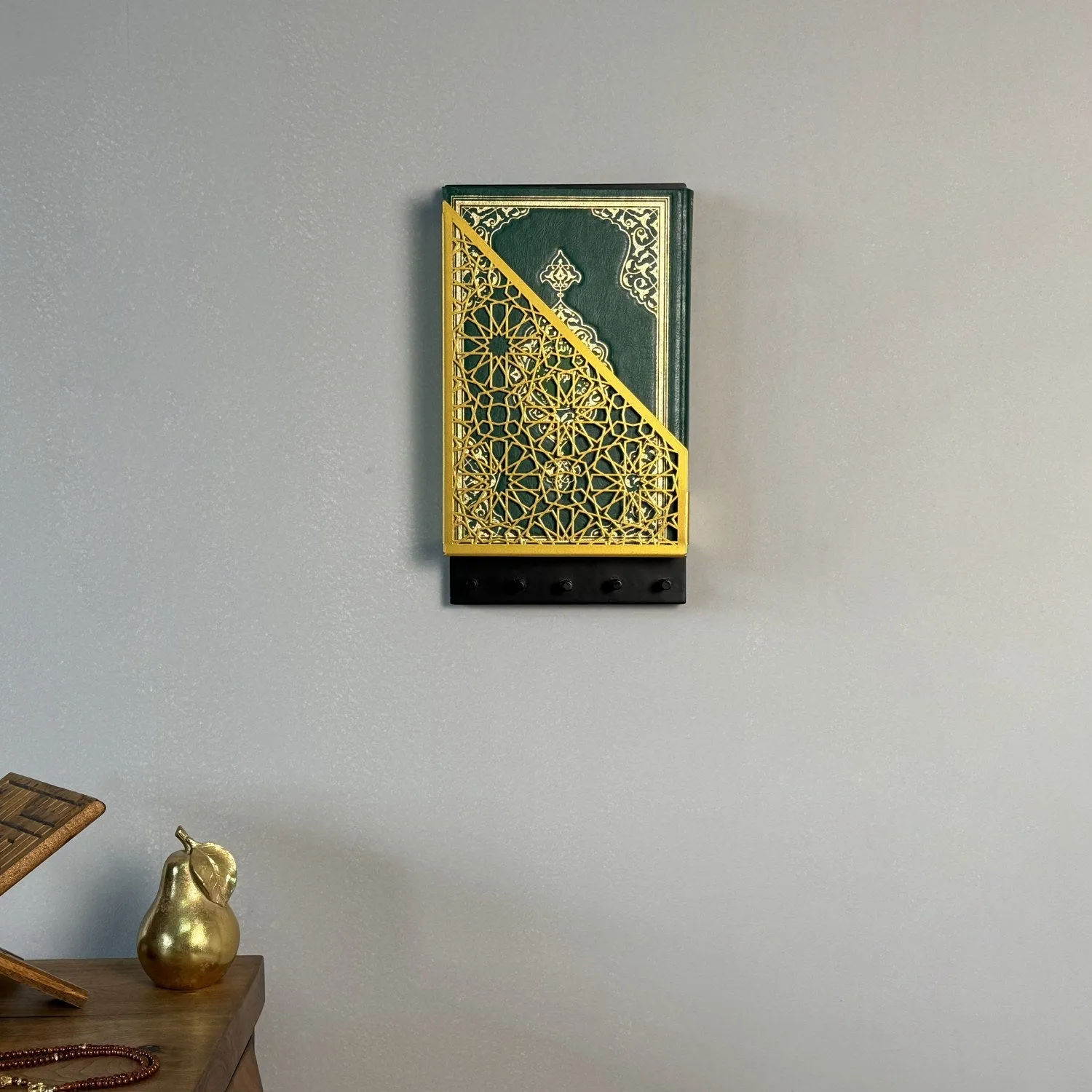 Metal Floating Quran Box and Rosary Hanger - Quran Holder & Storage