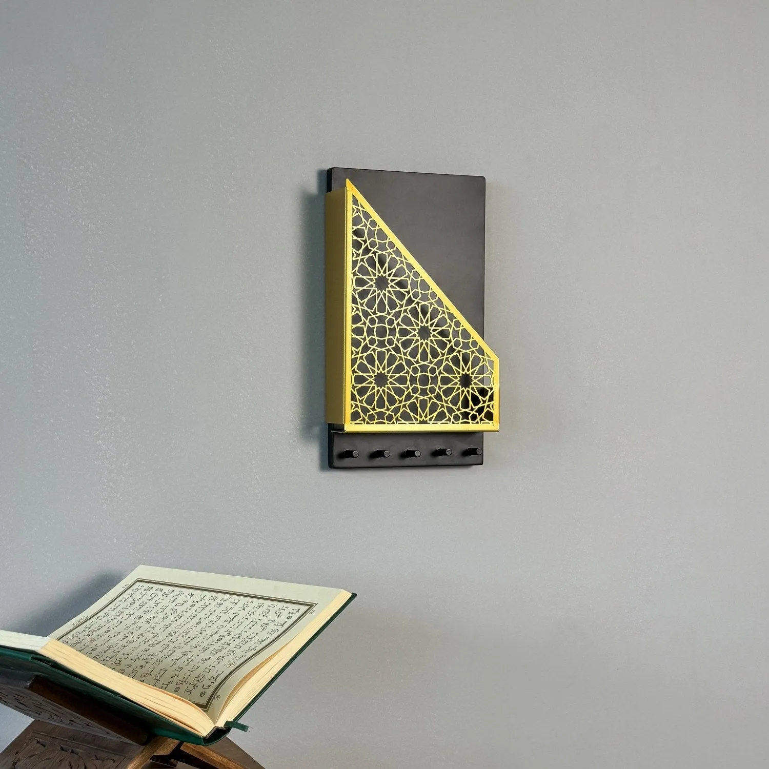 Metal Floating Quran Box and Rosary Hanger - Quran Holder & Storage