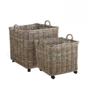 Mica Decorations 48cm Square Grey Marcia Basket