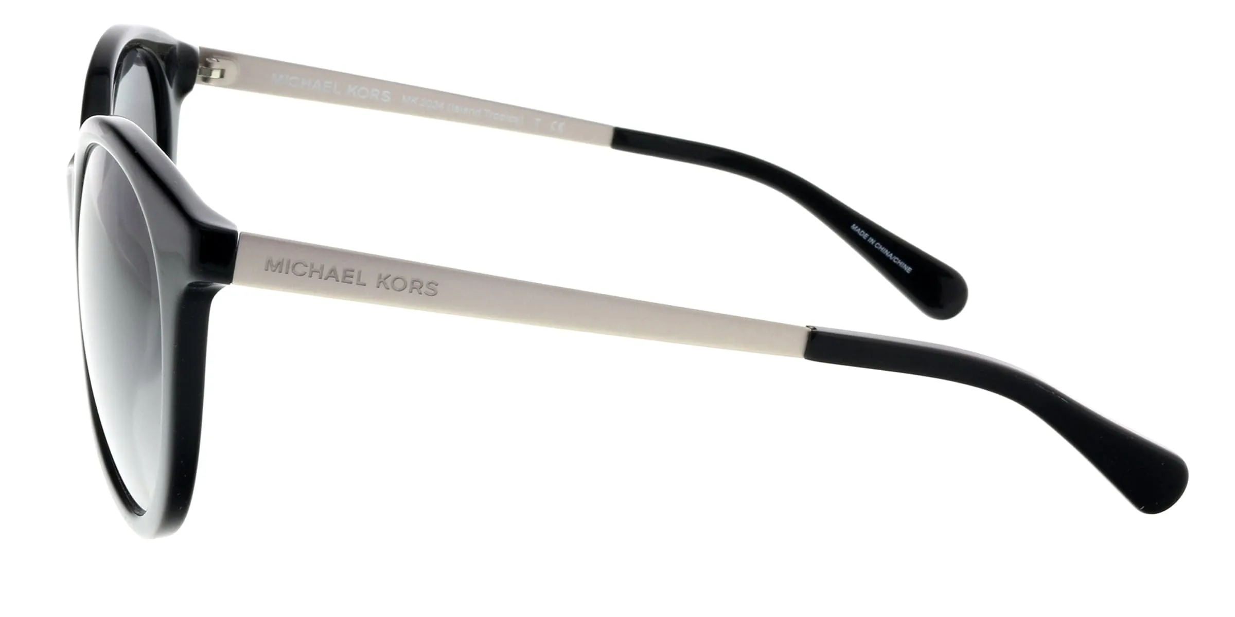 Michael Kors MK2034 320411 Island Tropics Black Round Sunglasses